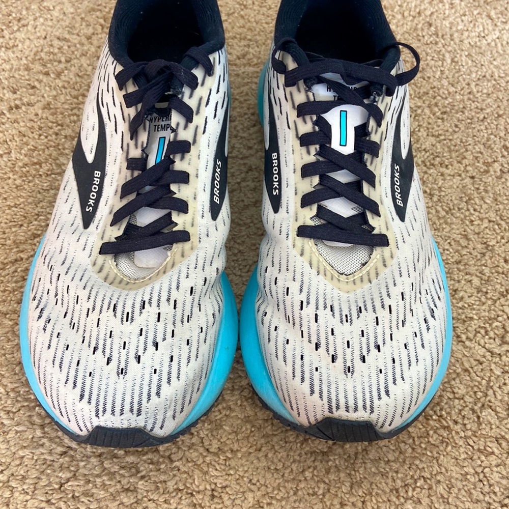 Brooks White and Blue Women's Sneakers - Picture 3 of 4